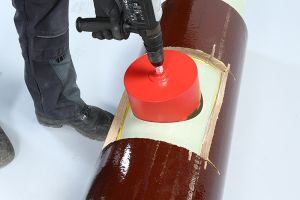 Hålsåg med centreringstag och 10 mm borr 162 mm PVC