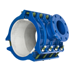 3-delad Anborrningsmuff DN300 312-345mm Fläns EPDM