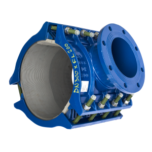 3-delad Anborrningsmuff DN300 312-345mm Fläns EPDM